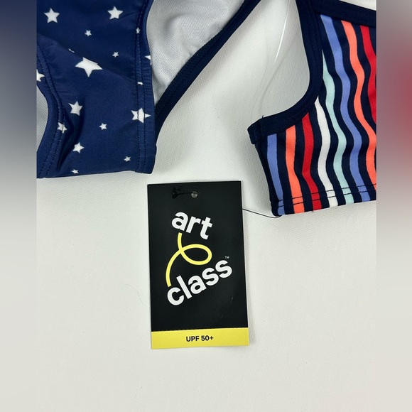 Art Class Girls 3 Piece Rashguard Swimsuit Set Sunset Surf Club design X… - Picture 9 of 10